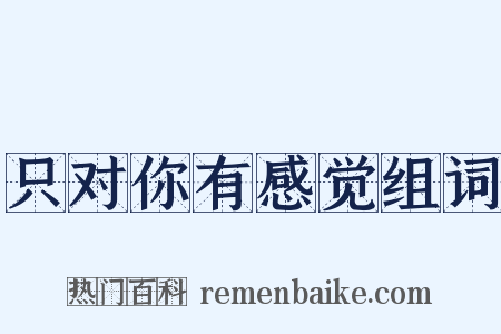 只对你有感觉组词是什么意思的图片